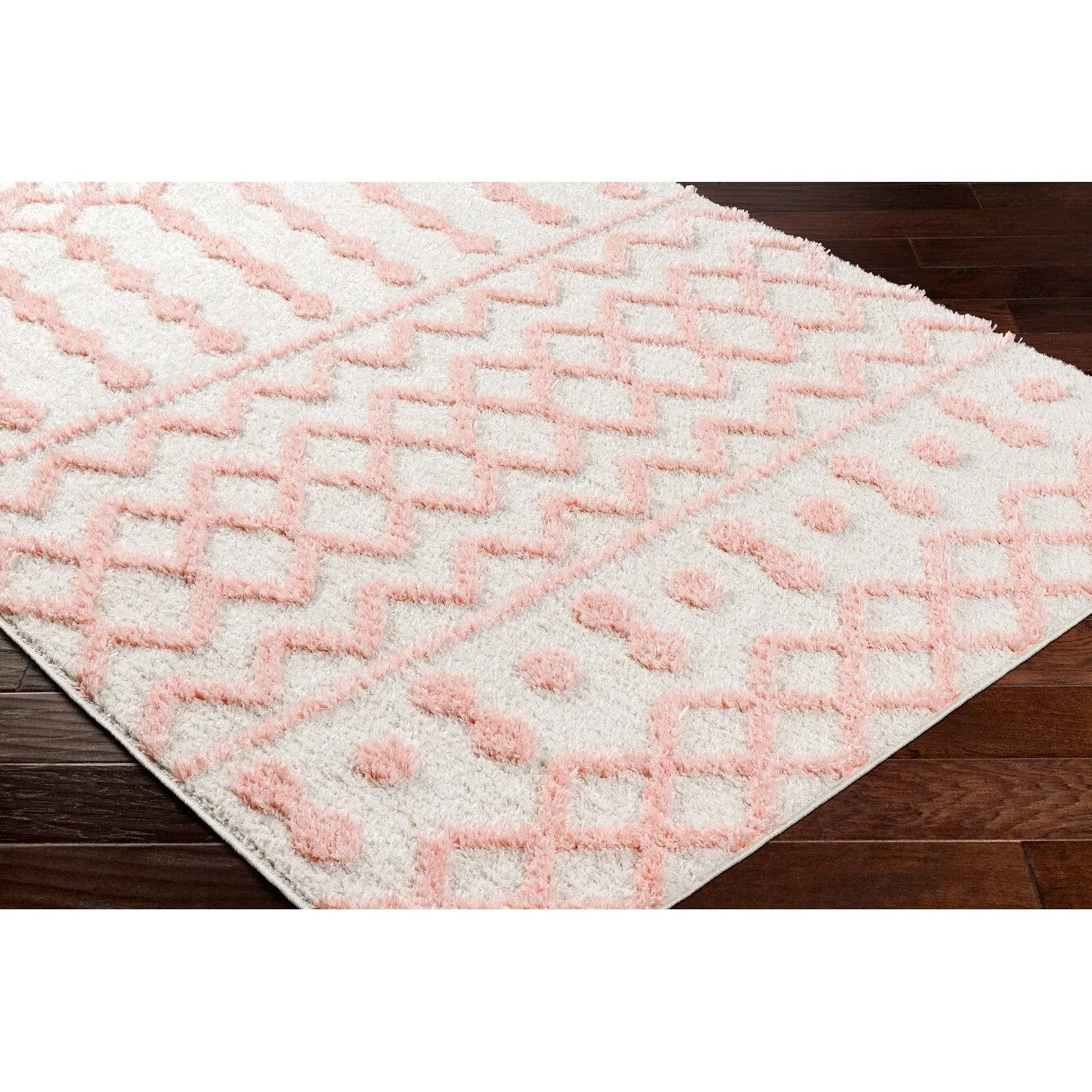 Livabliss Rodos Moroccan Diamond Plush Area Rug