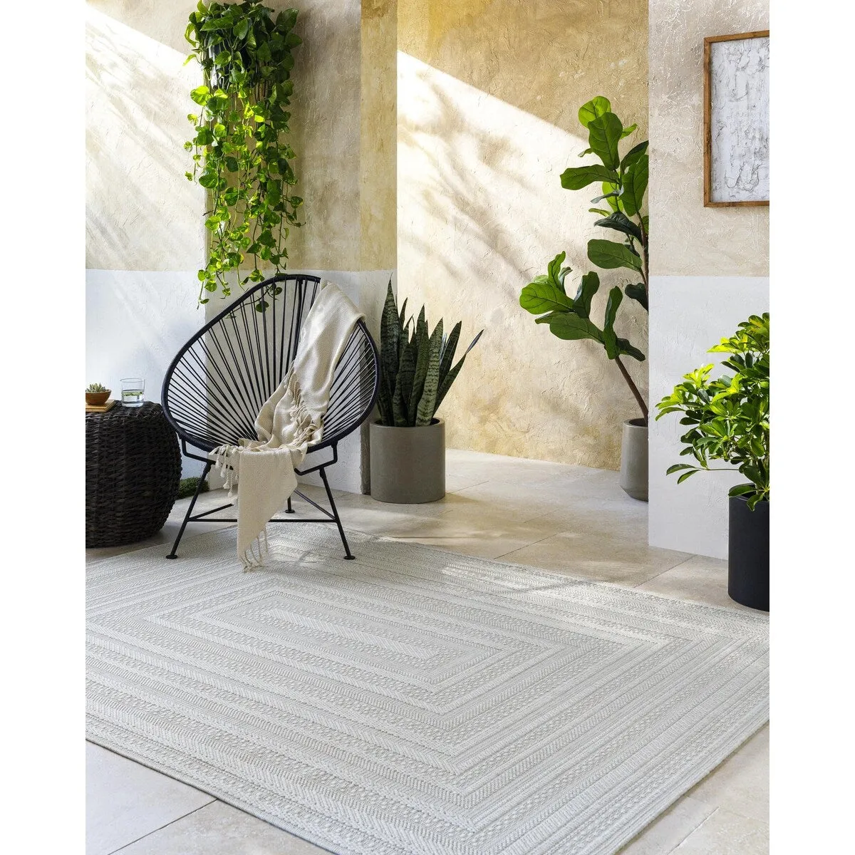 Livabliss Sandra Farmhouse Outdoor Area Rug