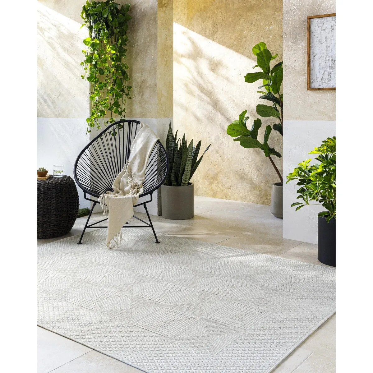Livabliss Sandra Farmhouse Outdoor Area Rug