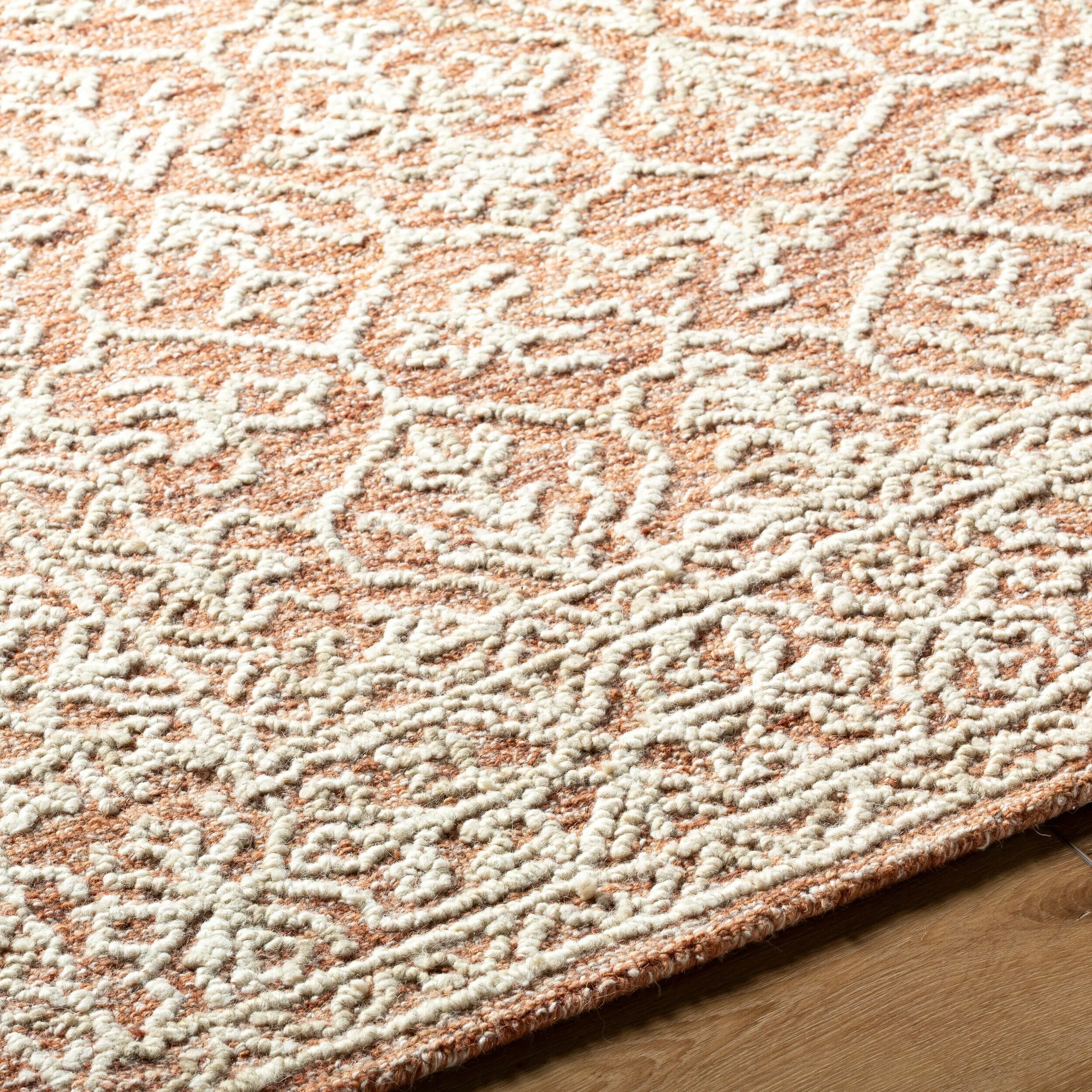 Livabliss Sicily Casual Solid Color Wool Area Rug
