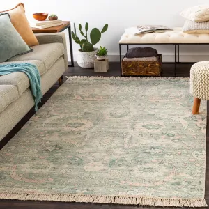 Livabliss Tina Sage Hand-woven Vintage Floral Area Rug