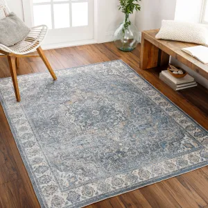 Livabliss Traditional Lillian Medallion Washable Area Rug