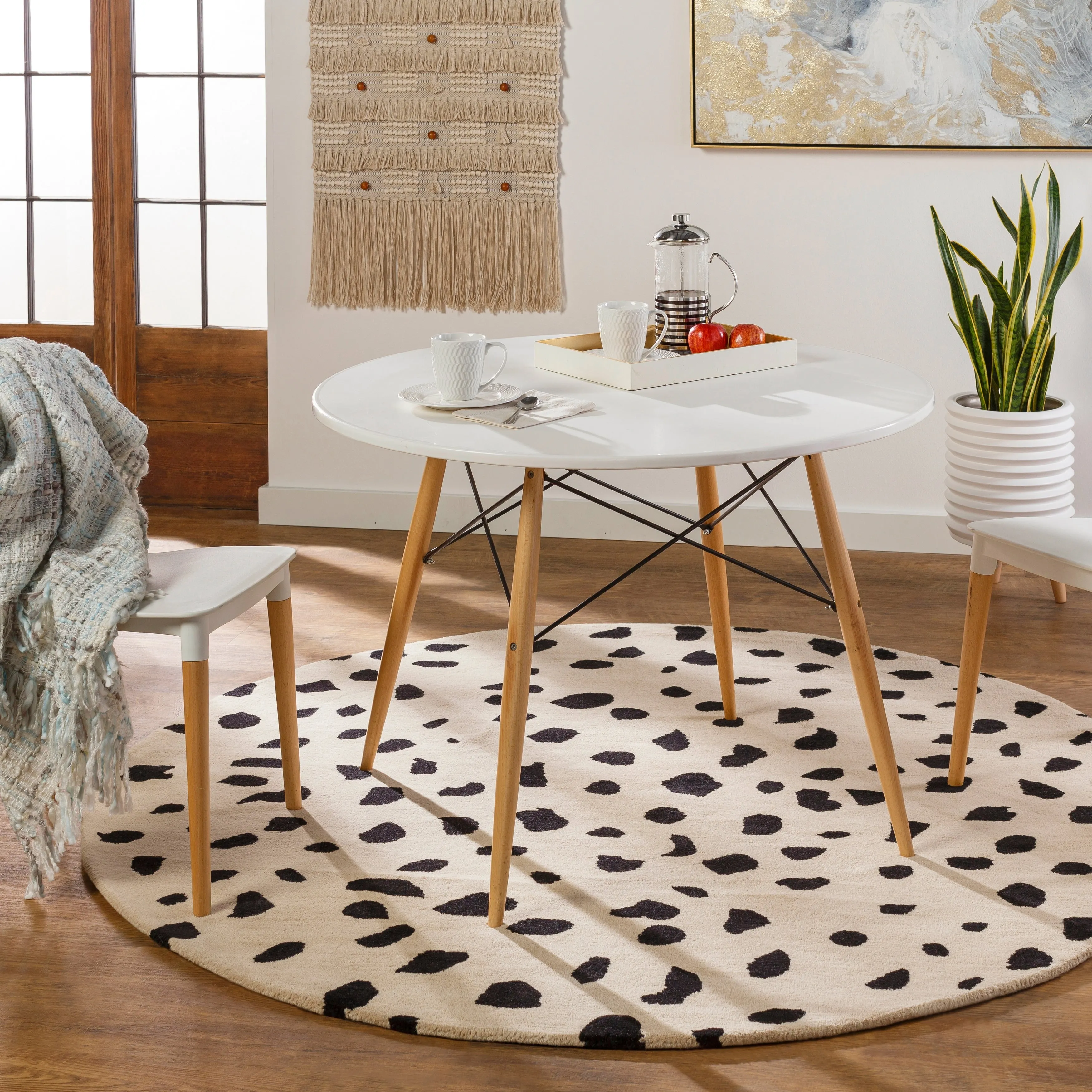 Livabliss Tunas Handmade Animal Print Wool Area Rug