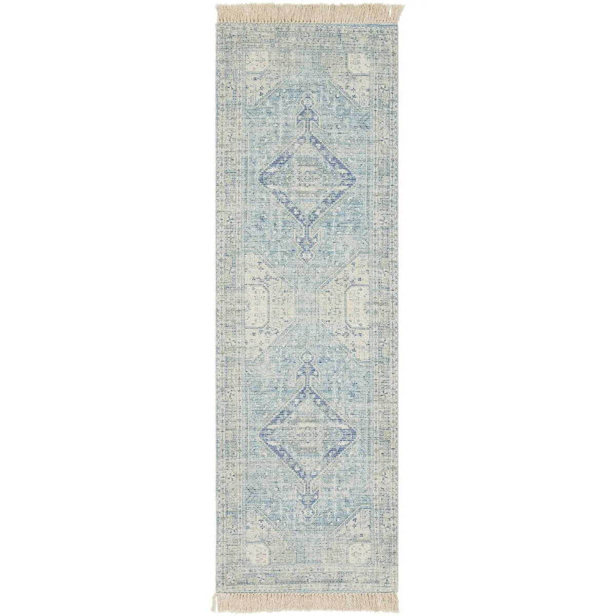 Livabliss Zainab Distressed Medallion Handmade Cotton Area Rug