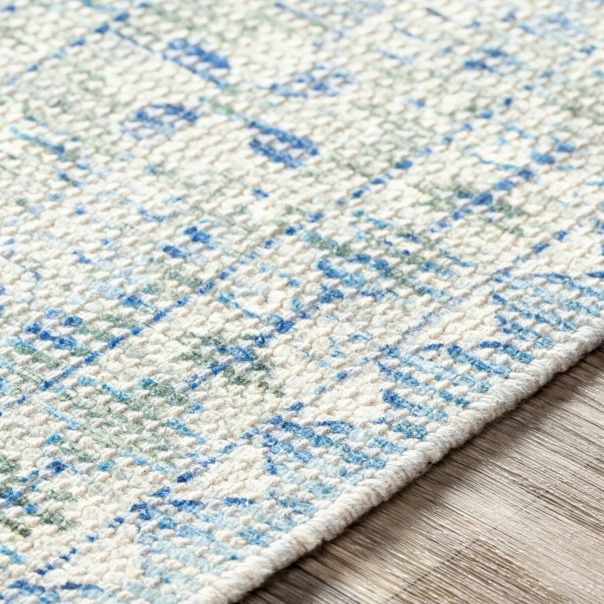 Livabliss Zainab Distressed Medallion Handmade Cotton Area Rug