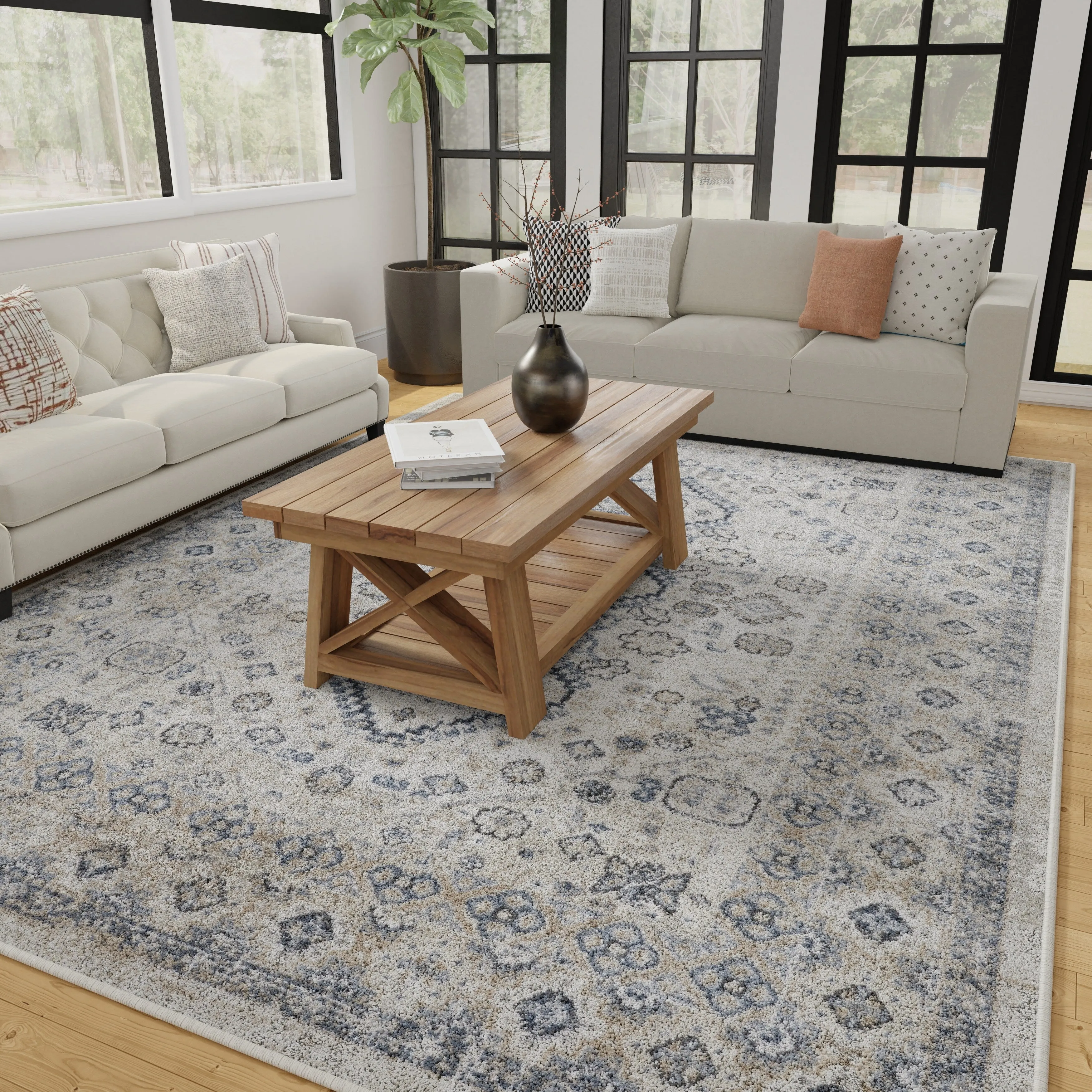 Loomaknoti Kehleigh Awester Cream Area Rug