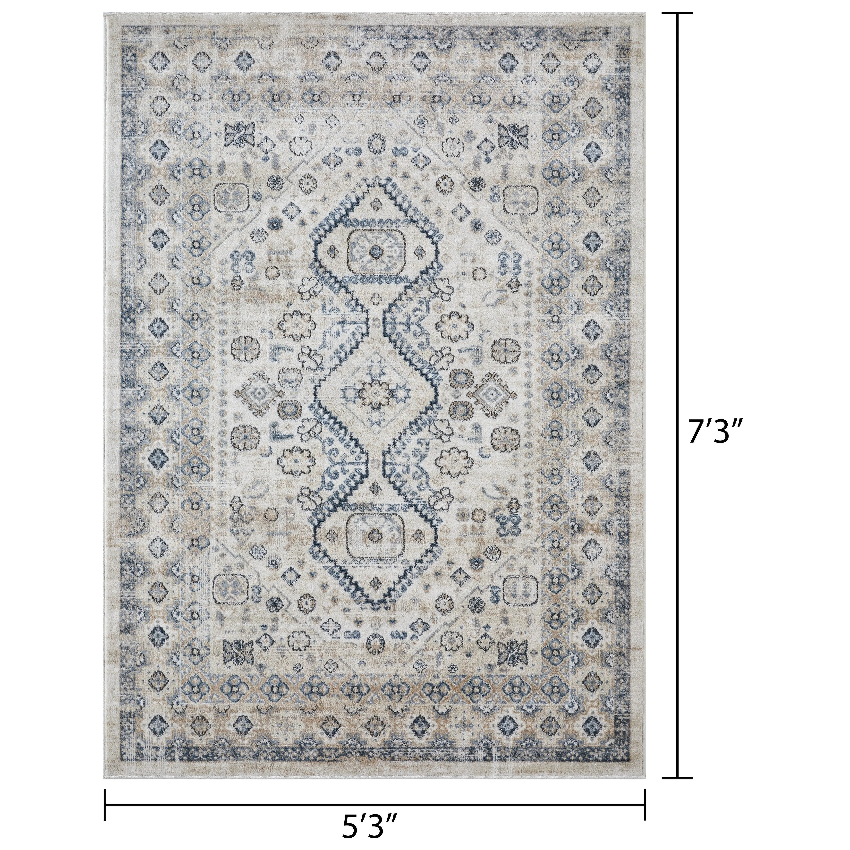 Loomaknoti Kehleigh Awester Cream Area Rug