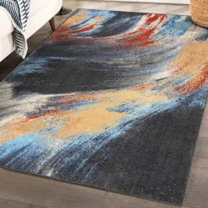 Luxe Weavers Abstract Area Rug. Stain-Resistant Carpet
