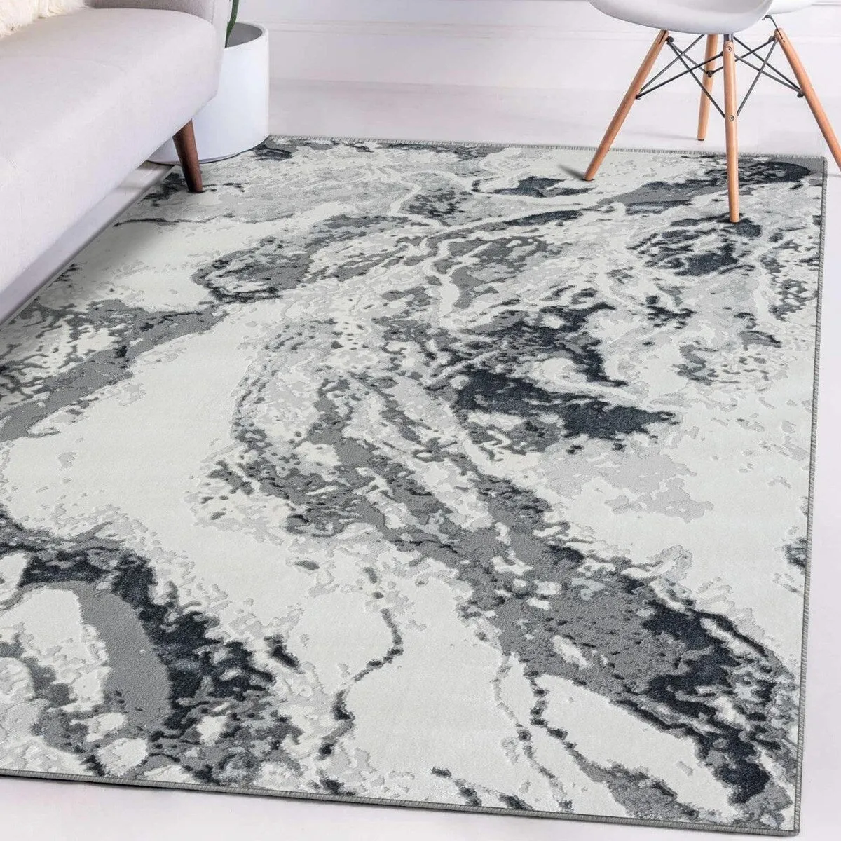 Luxe Weavers Abstract Marble Area Rug. Indoor Carpet