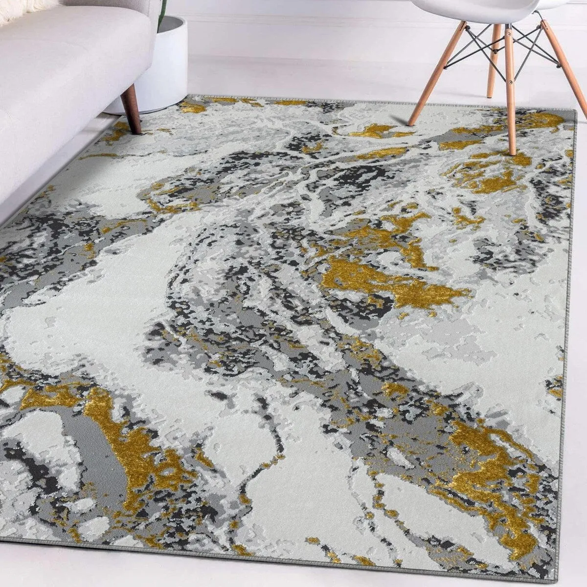 Luxe Weavers Abstract Marble Area Rug. Indoor Carpet