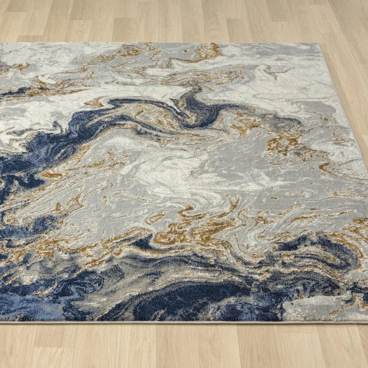 Luxe Weavers Marble Abstract Area Rug. Non-Shedding Carpet
