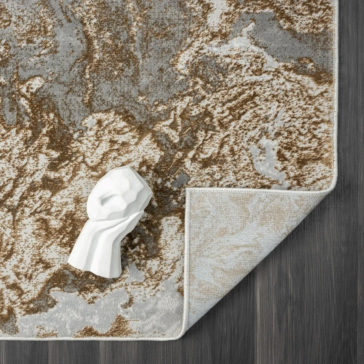 Luxe Weavers Marble Abstract Area Rug. Non-Shedding Carpet