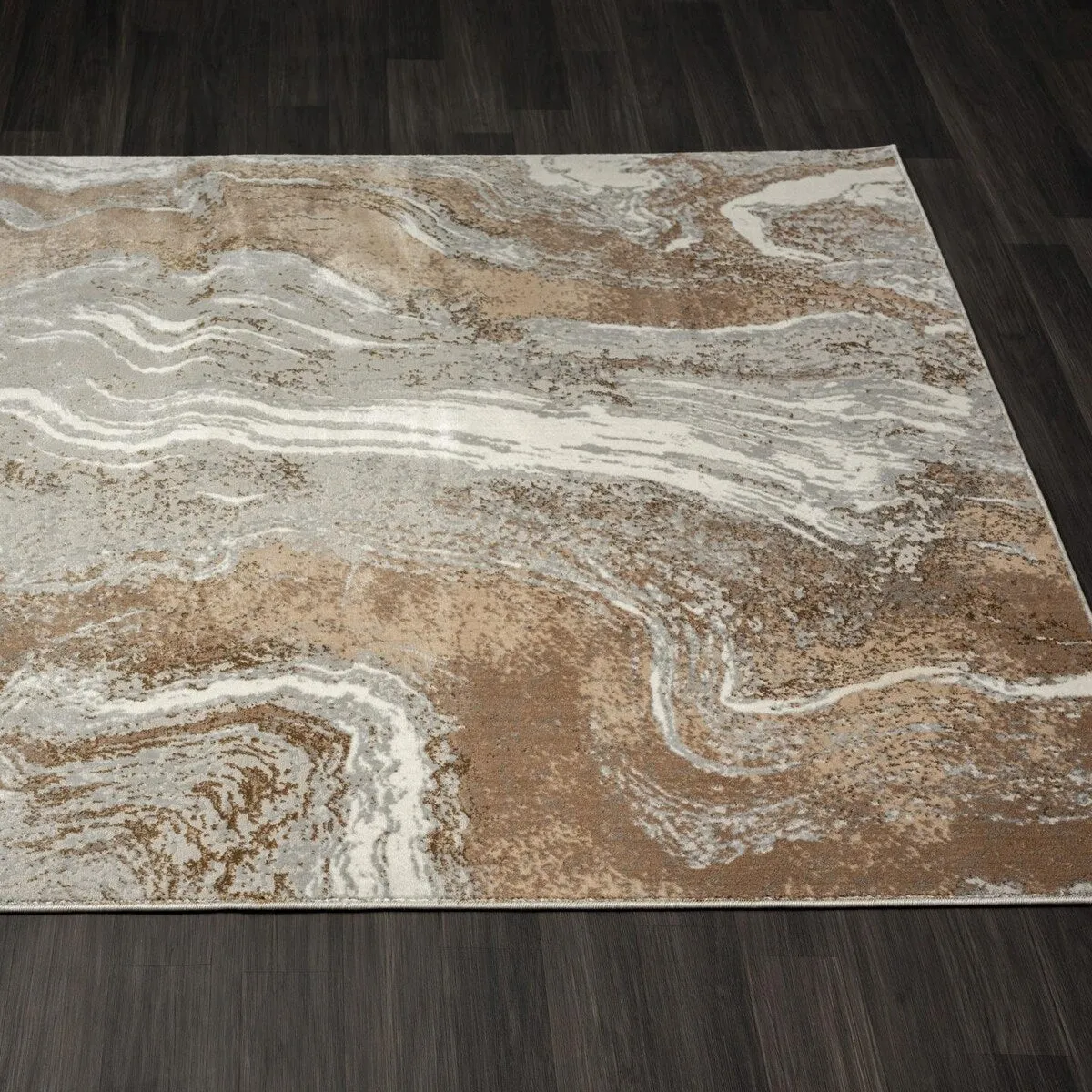 Luxe Weavers Marble Abstract Area Rug. Non-Shedding Carpet