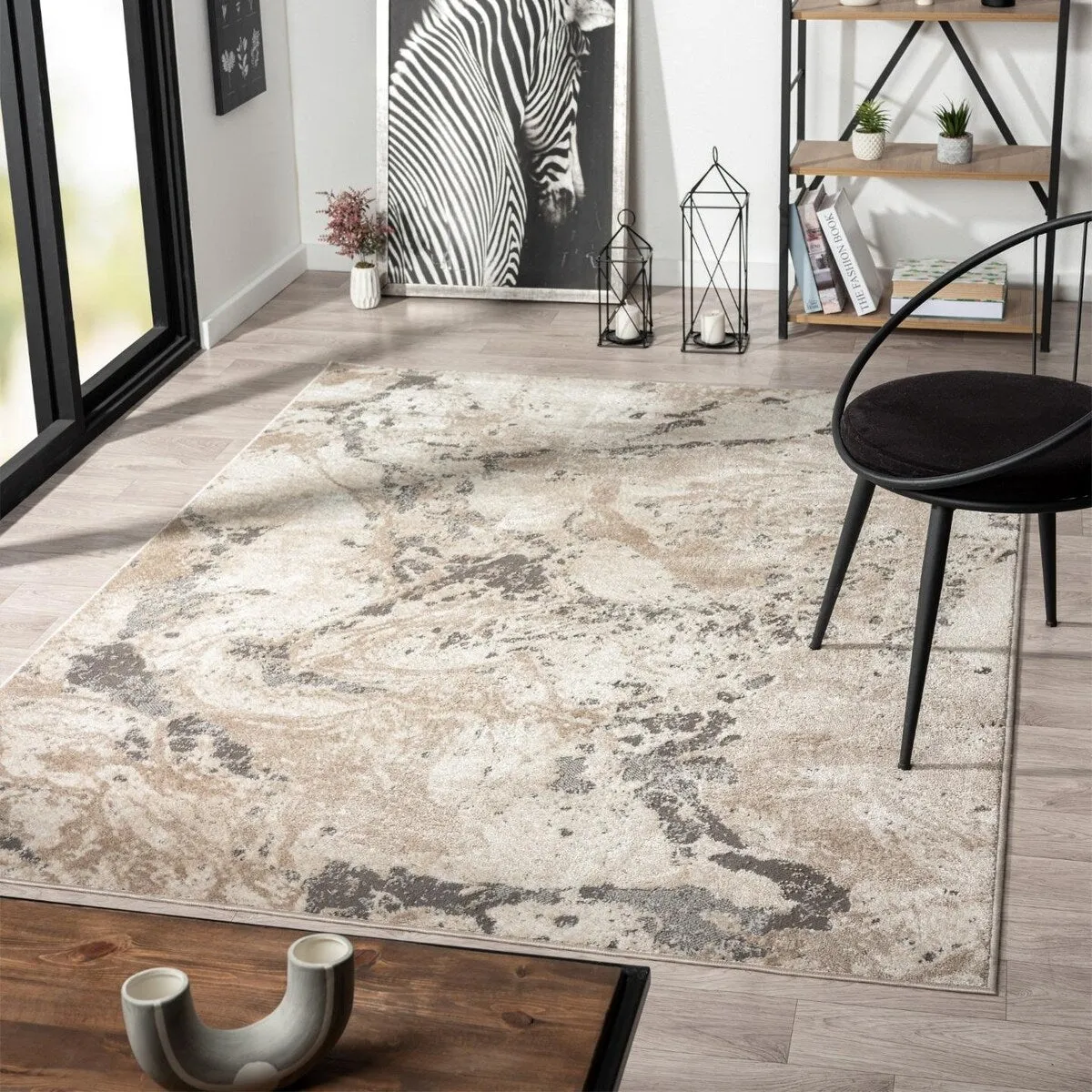 Luxe Weavers Modern Abstract Marble Swirl Area Rug. Indoor Carpet