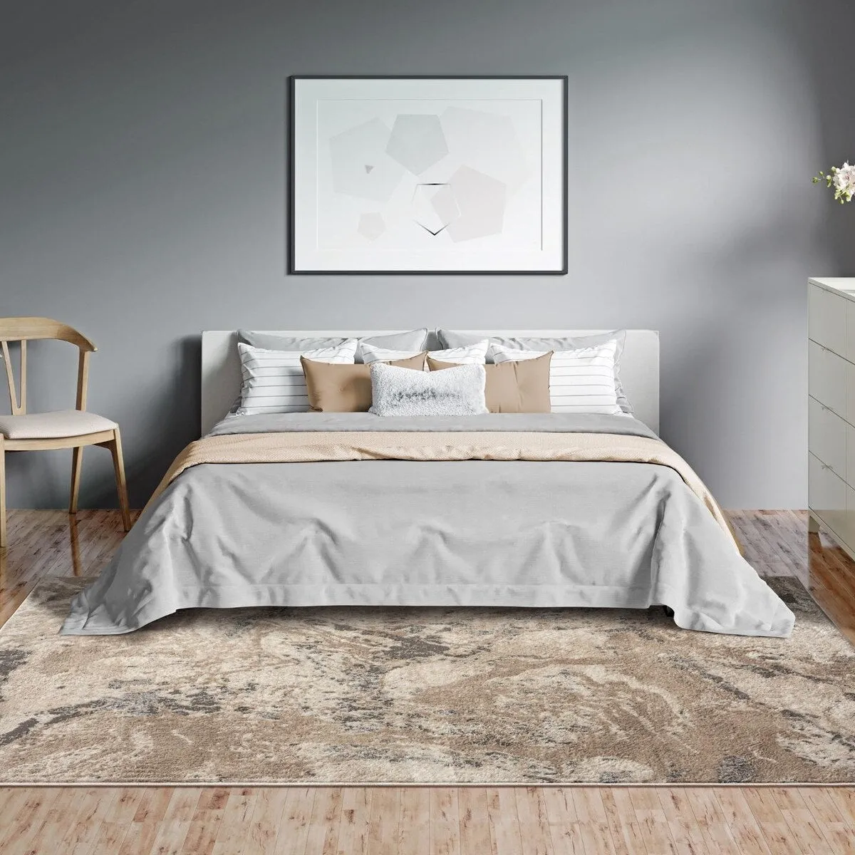 Luxe Weavers Modern Abstract Marble Swirl Area Rug. Indoor Carpet