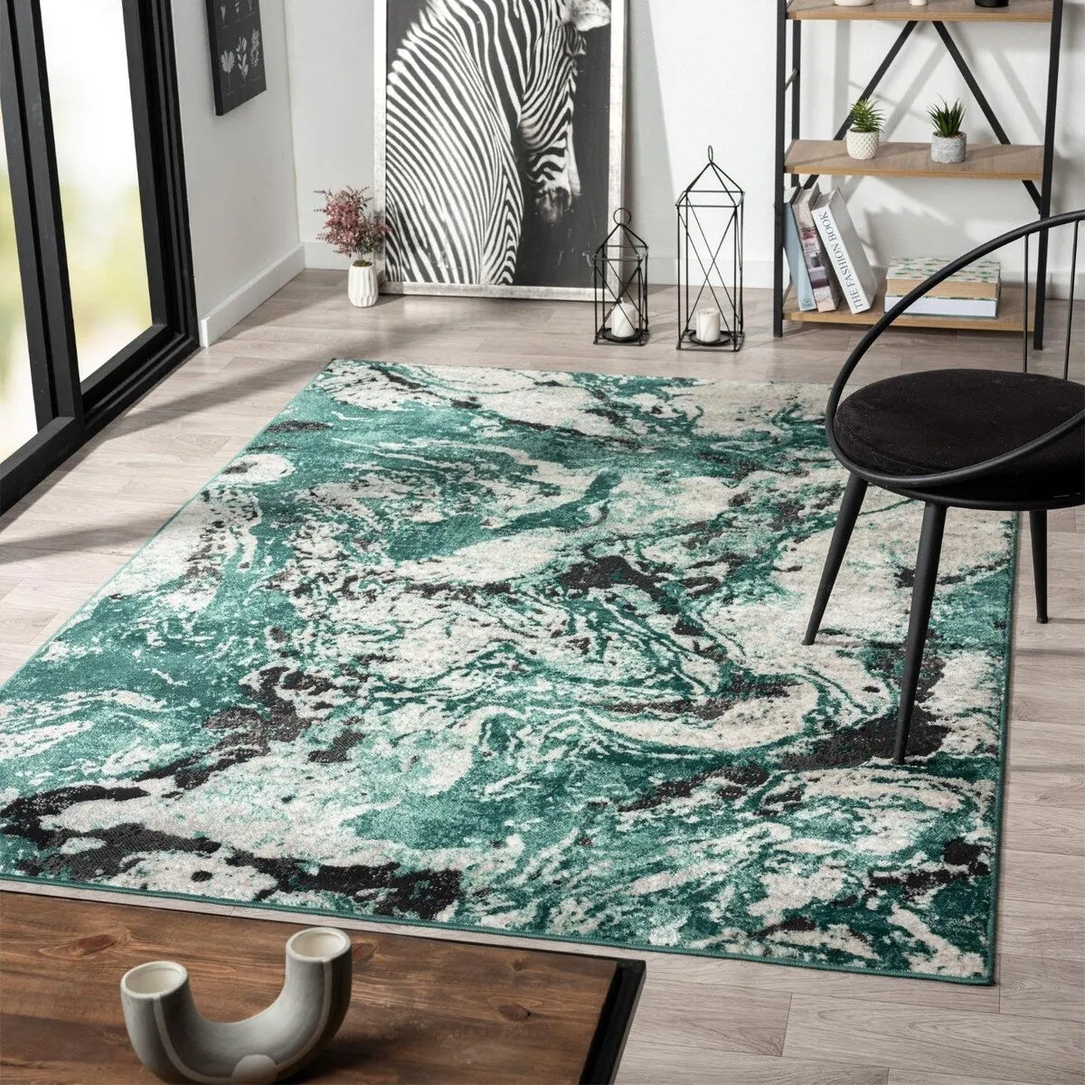Luxe Weavers Modern Abstract Marble Swirl Area Rug. Indoor Carpet