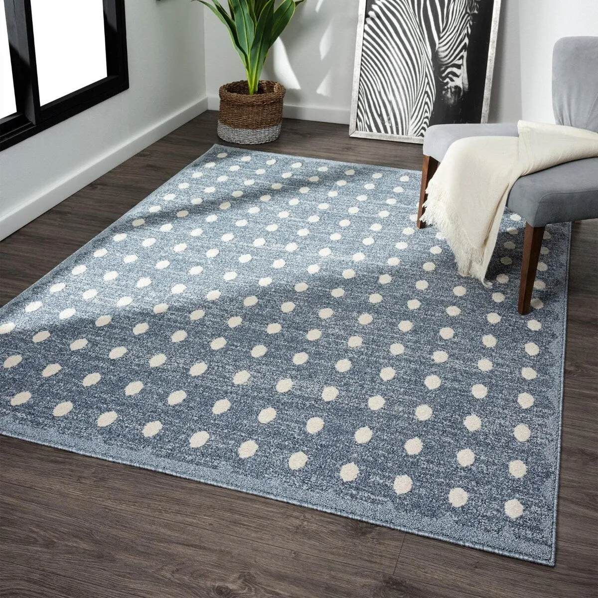 Luxe Weavers Modern Geometric Dots Area Rug. Indoor Carpet