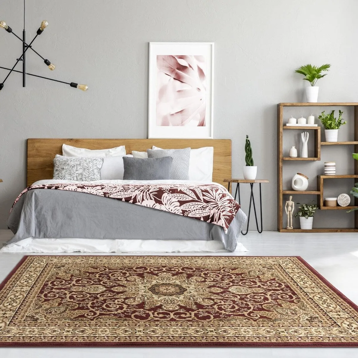 Luxe Weavers Oriental Floral Medallion Area Rug. Indoor Floor Cover