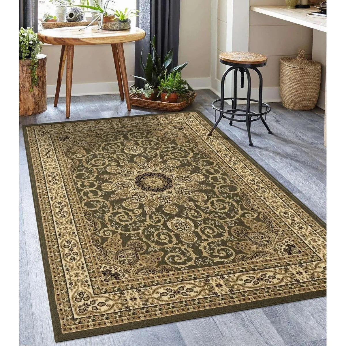 Luxe Weavers Oriental Floral Medallion Area Rug. Indoor Floor Cover