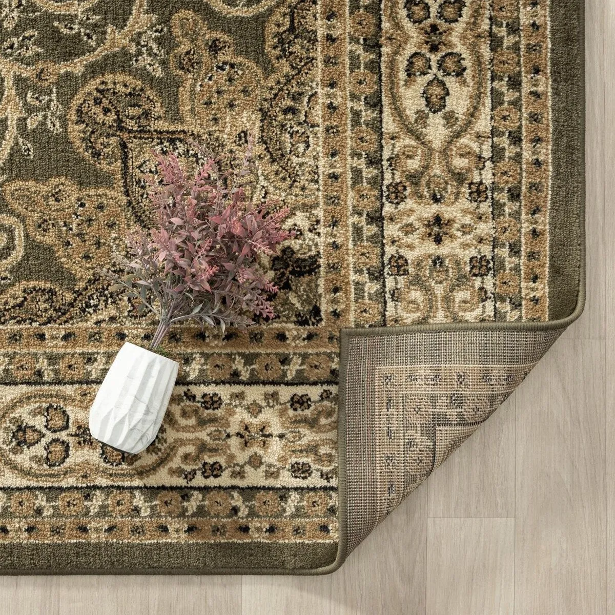 Luxe Weavers Oriental Floral Medallion Area Rug. Indoor Floor Cover