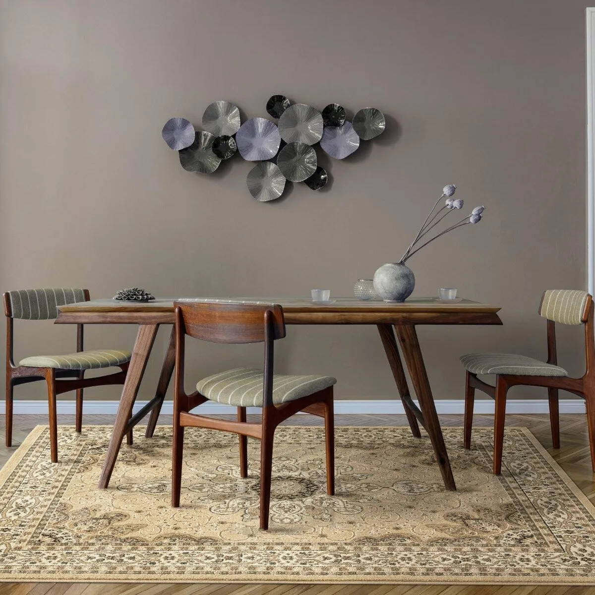 Luxe Weavers Oriental Floral Medallion Area Rug. Indoor Floor Cover
