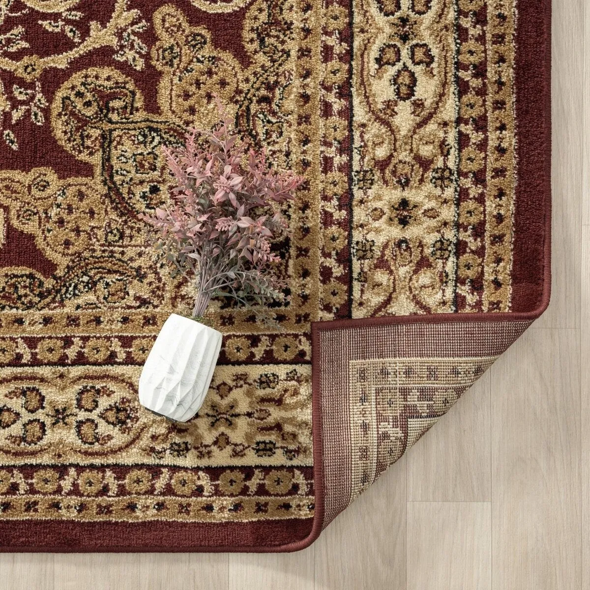 Luxe Weavers Oriental Floral Medallion Area Rug. Indoor Floor Cover