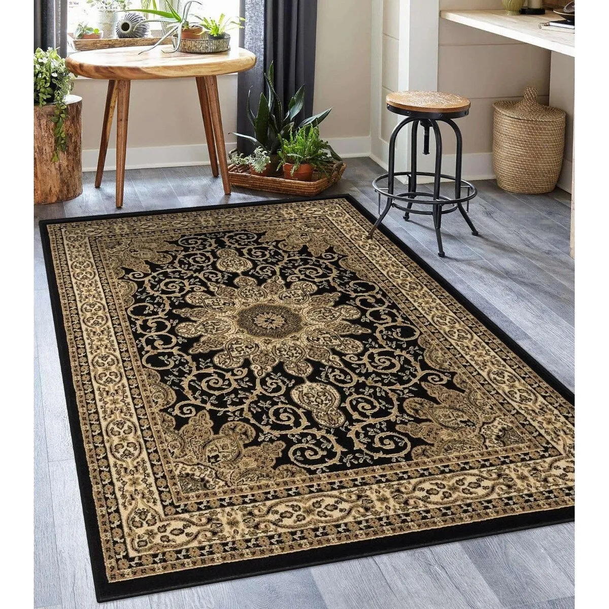 Luxe Weavers Oriental Floral Medallion Area Rug. Indoor Floor Cover