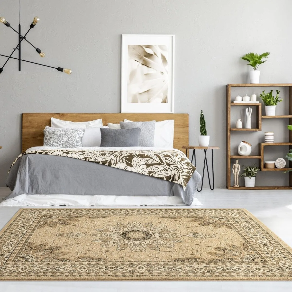 Luxe Weavers Oriental Floral Medallion Area Rug. Indoor Floor Cover