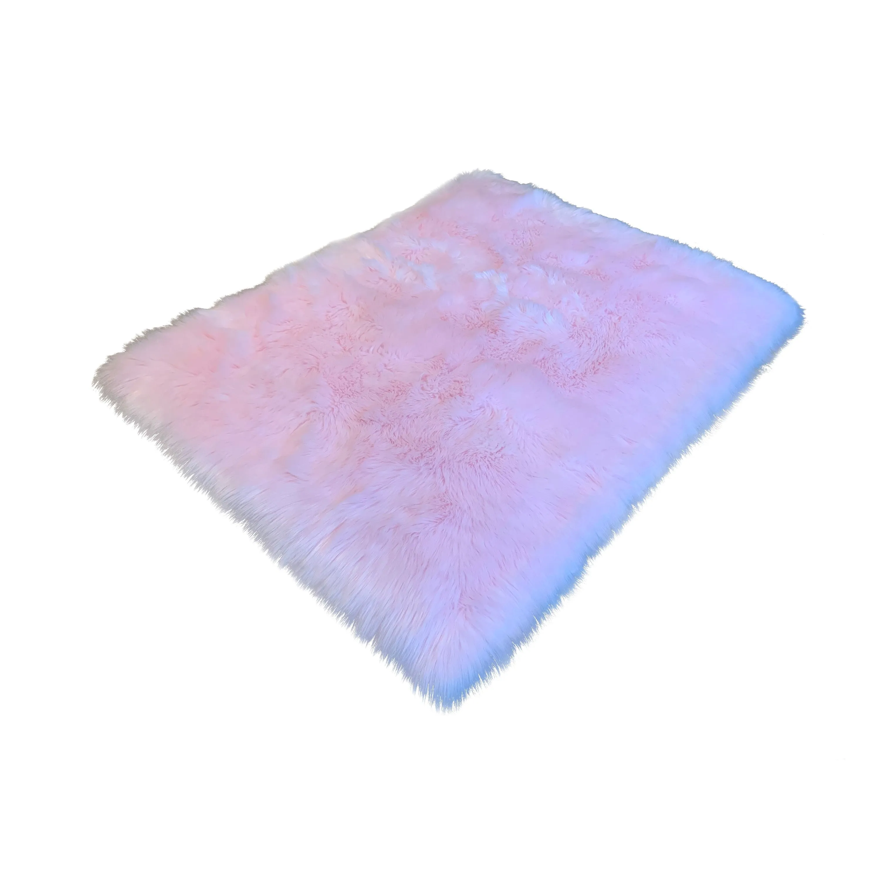 Luxurious Faux Sheepskin Square Area Rug