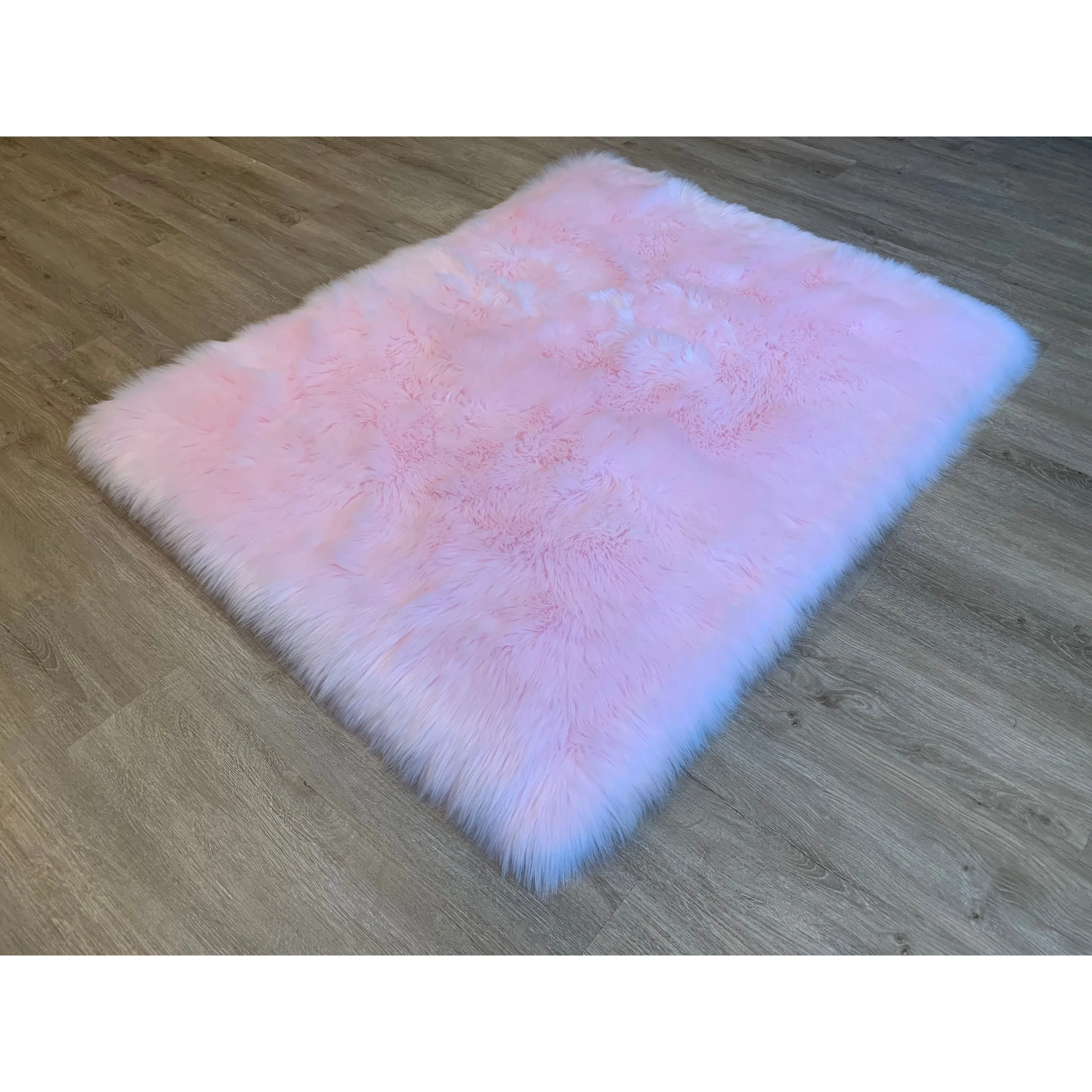 Luxurious Faux Sheepskin Square Area Rug