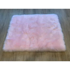 Luxurious Faux Sheepskin Square Area Rug