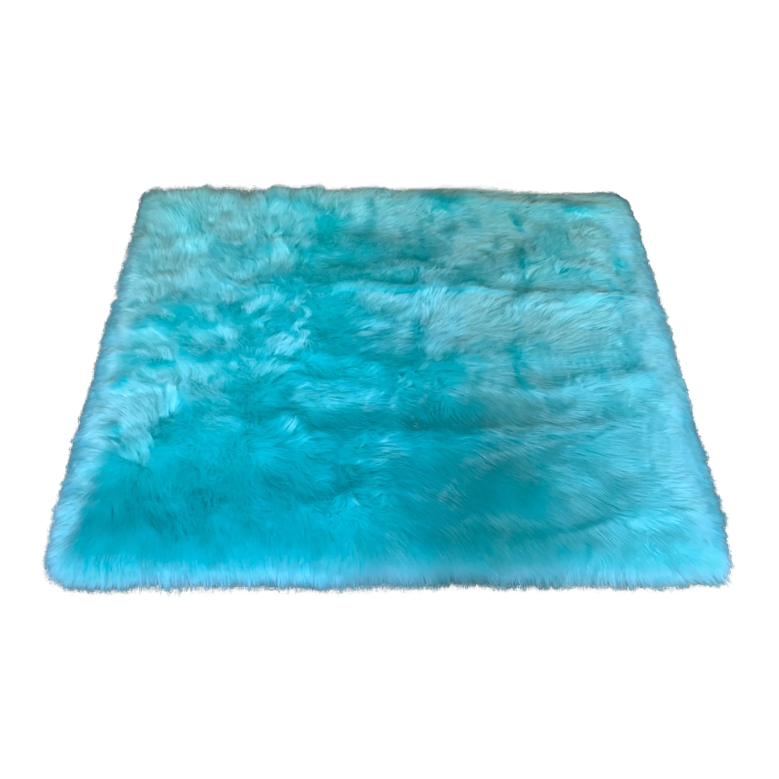 Luxurious Faux Sheepskin Square Area Rug