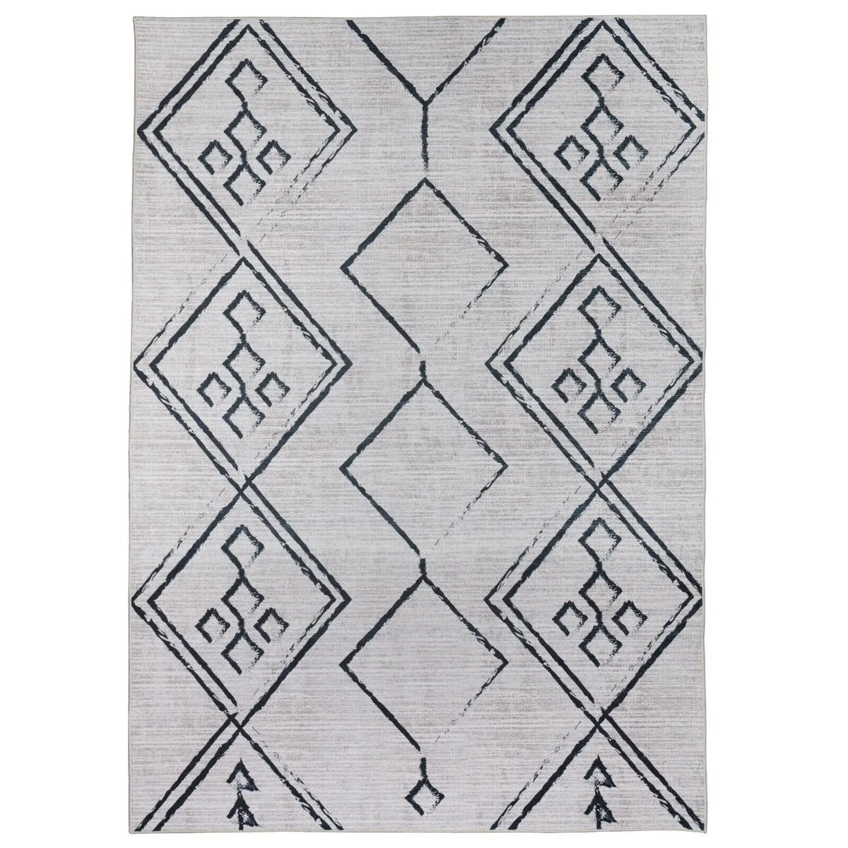 Machine Washable-Eco-Friendly Area Rug With Non-Slip Backing Aspen Tribal Moroccan Bohemian Design