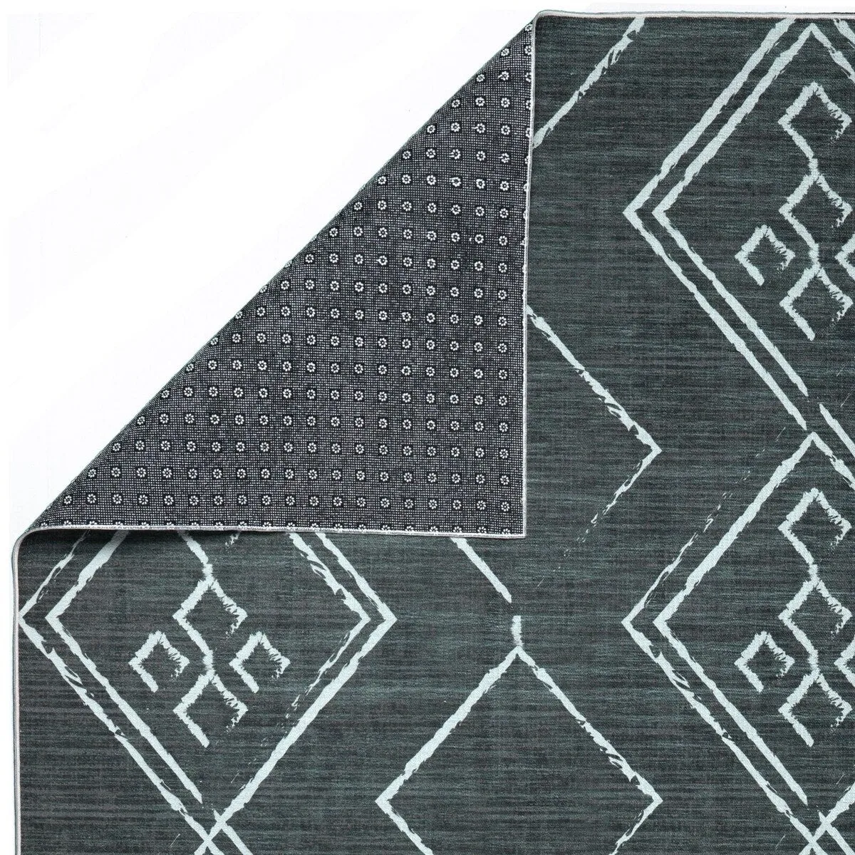 Machine Washable-Eco-Friendly Area Rug With Non-Slip Backing Aspen Tribal Moroccan Bohemian Design