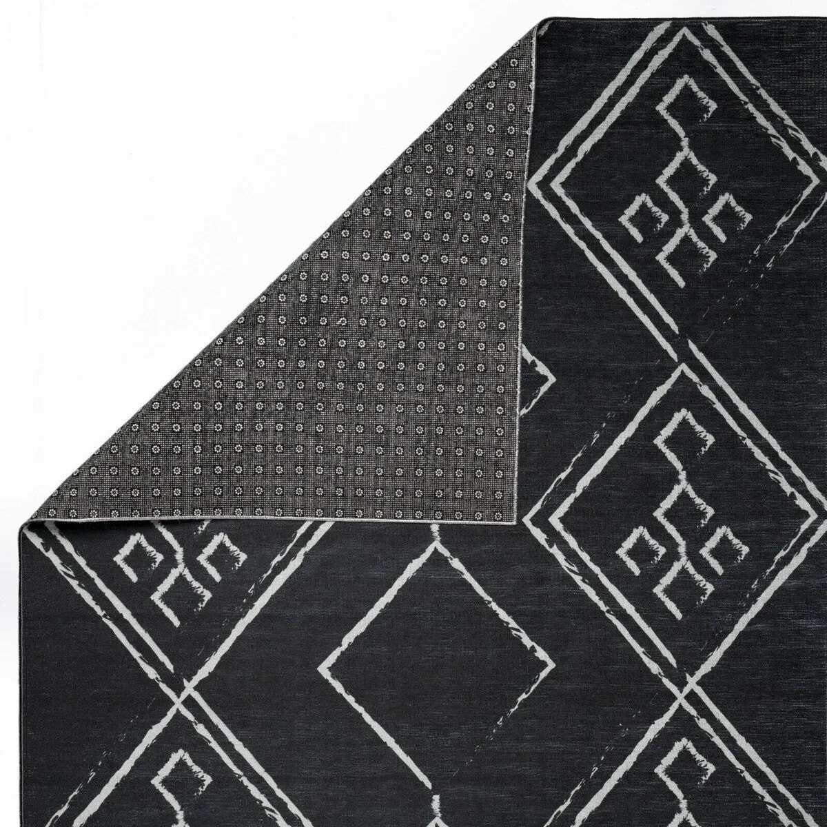 Machine Washable-Eco-Friendly Area Rug With Non-Slip Backing Aspen Tribal Moroccan Bohemian Design