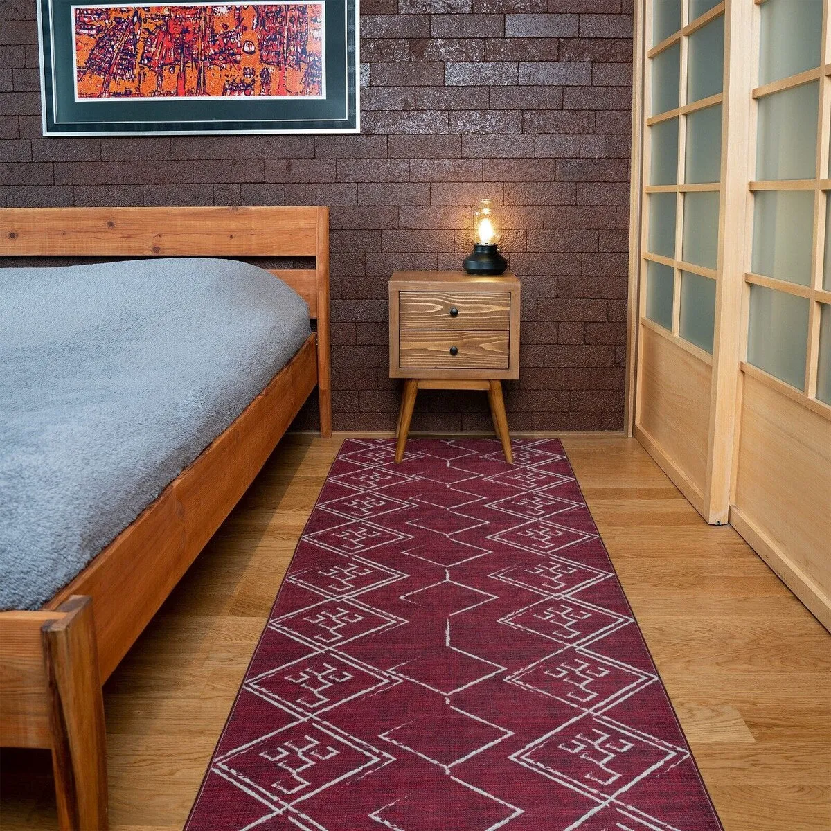 Machine Washable-Eco-Friendly Area Rug With Non-Slip Backing Aspen Tribal Moroccan Bohemian Design