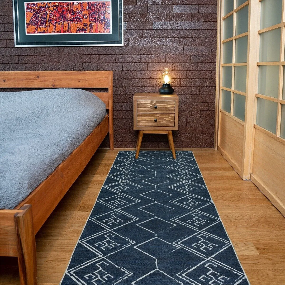 Machine Washable-Eco-Friendly Area Rug With Non-Slip Backing Aspen Tribal Moroccan Bohemian Design
