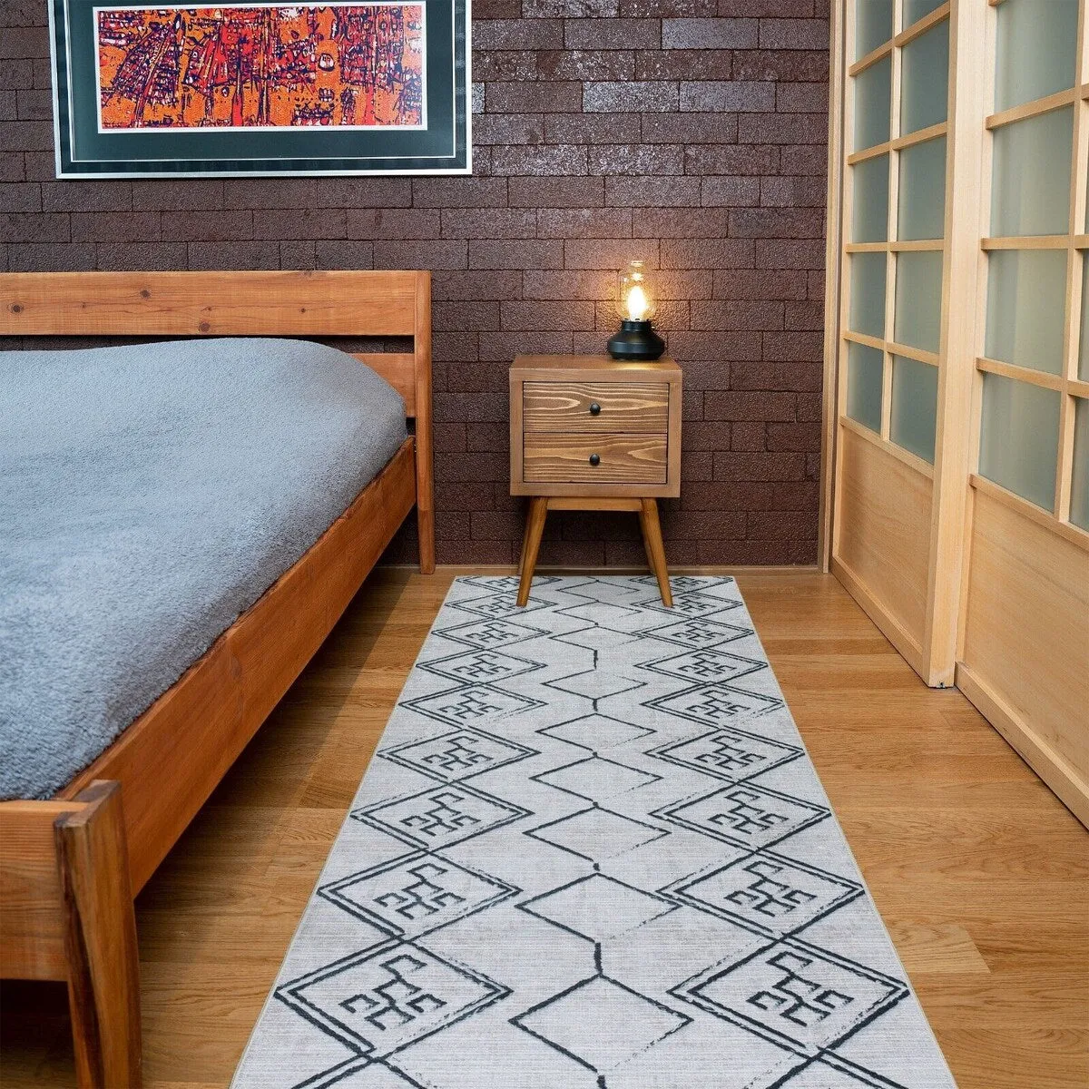 Machine Washable-Eco-Friendly Area Rug With Non-Slip Backing Aspen Tribal Moroccan Bohemian Design