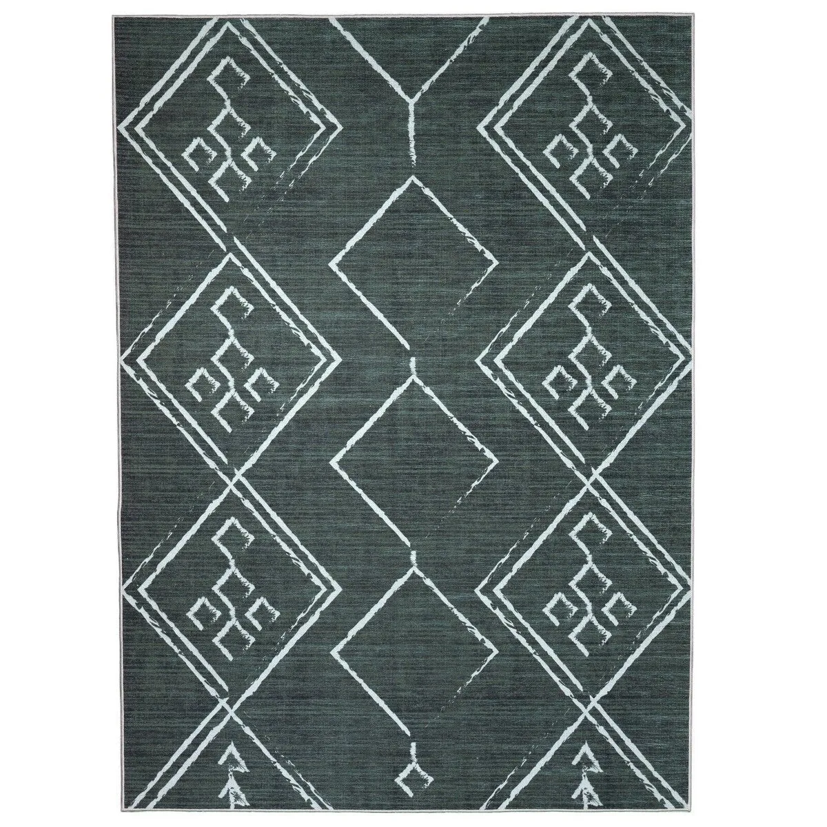 Machine Washable-Eco-Friendly Area Rug With Non-Slip Backing Aspen Tribal Moroccan Bohemian Design
