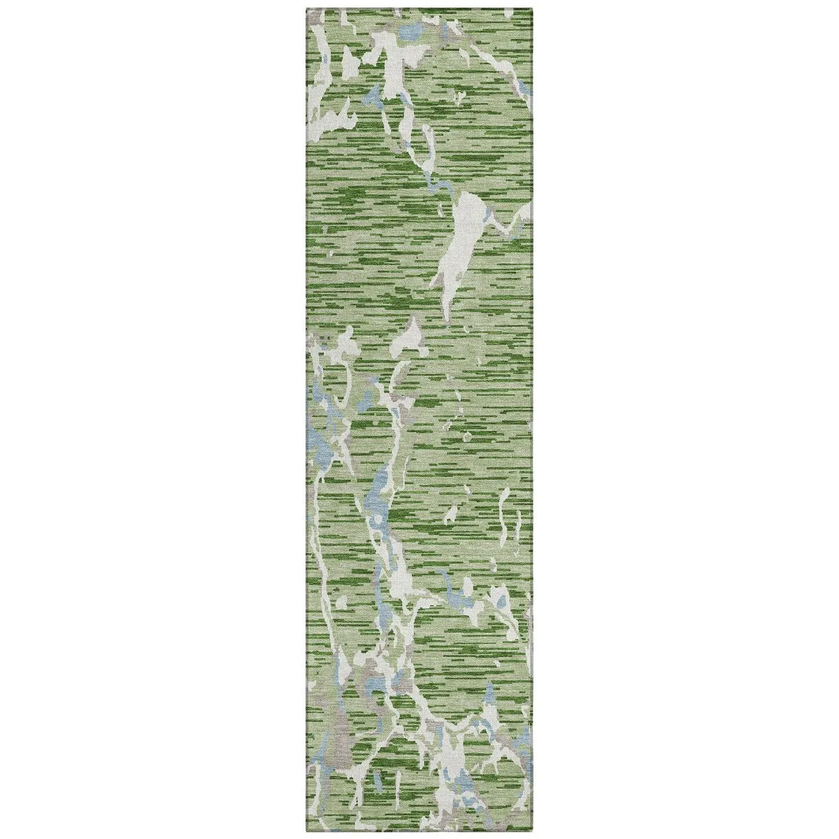 Machine Washable Indoor/ Outdoor Abstract Camo Chantille Rug