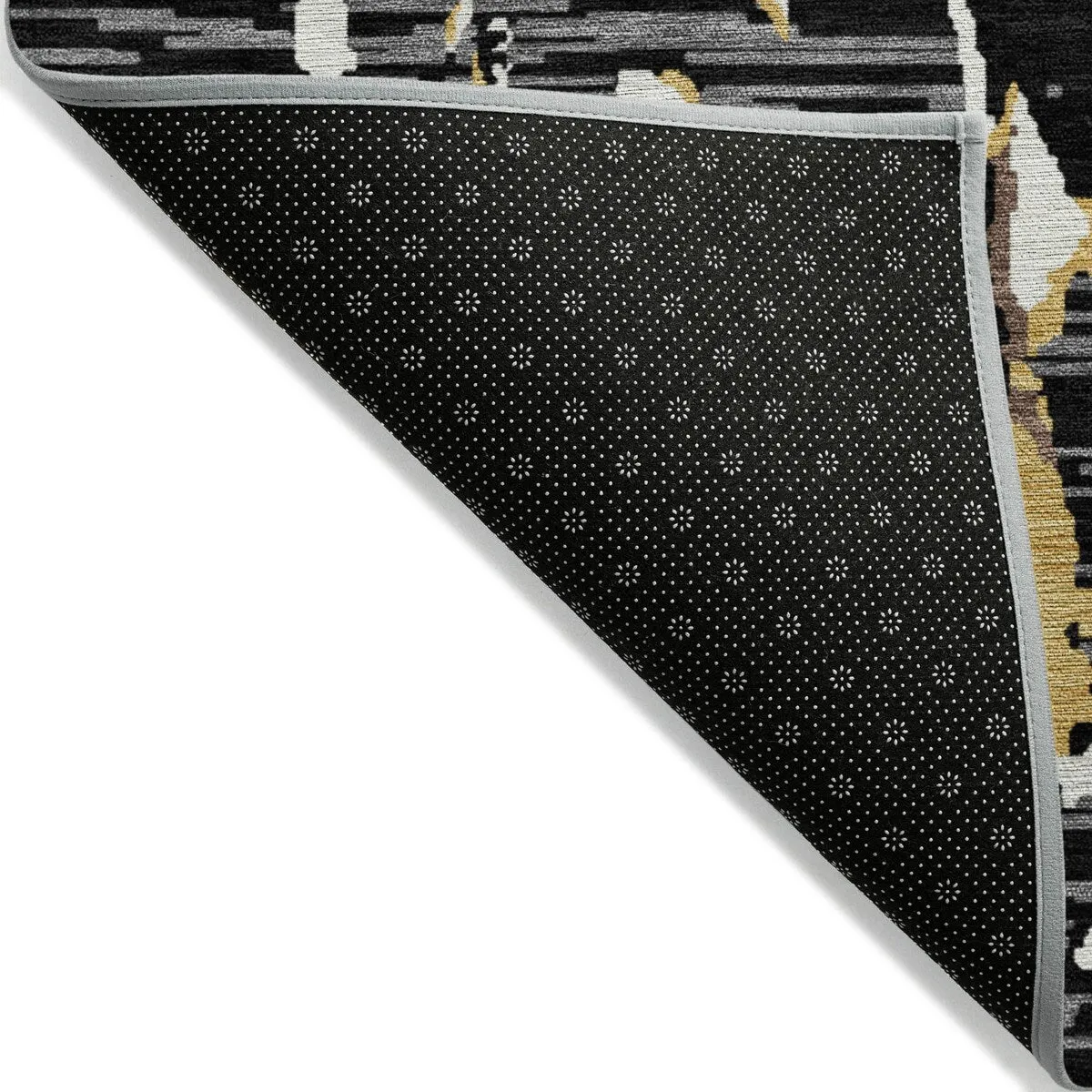Machine Washable Indoor/ Outdoor Abstract Camo Chantille Rug