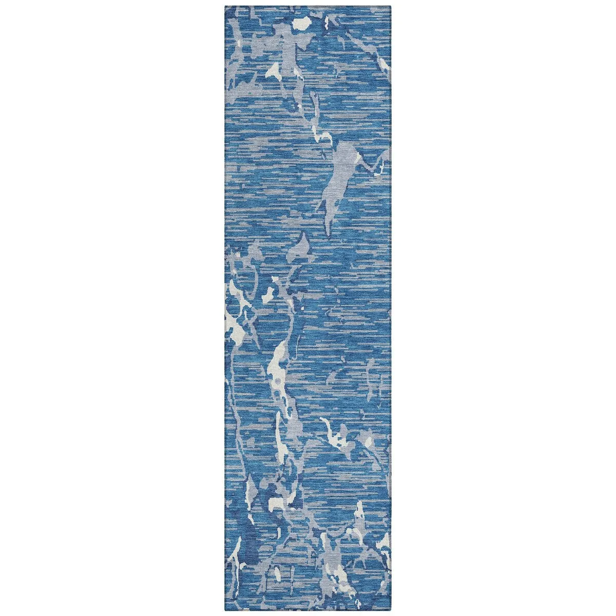 Machine Washable Indoor/ Outdoor Abstract Camo Chantille Rug