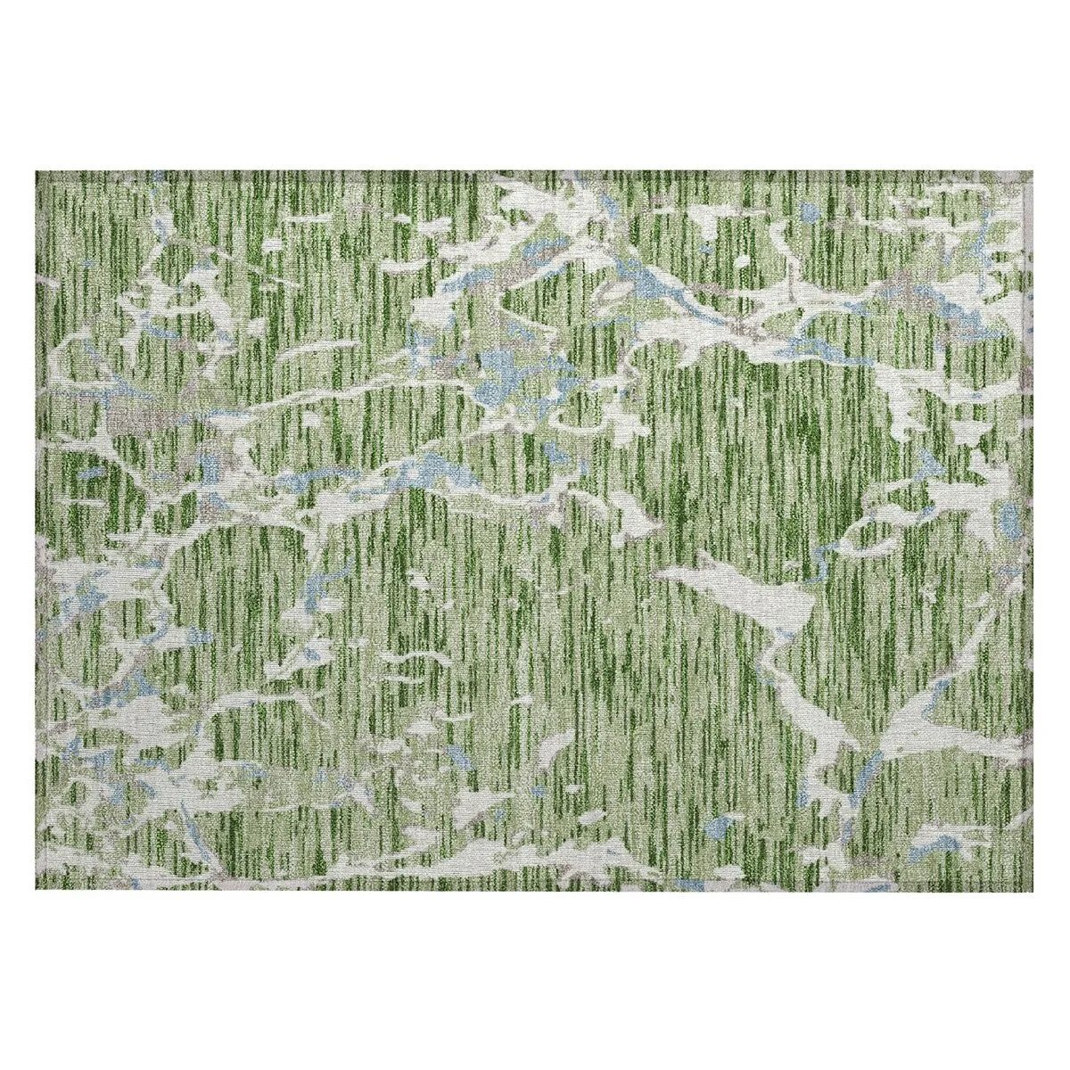 Machine Washable Indoor/ Outdoor Abstract Camo Chantille Rug