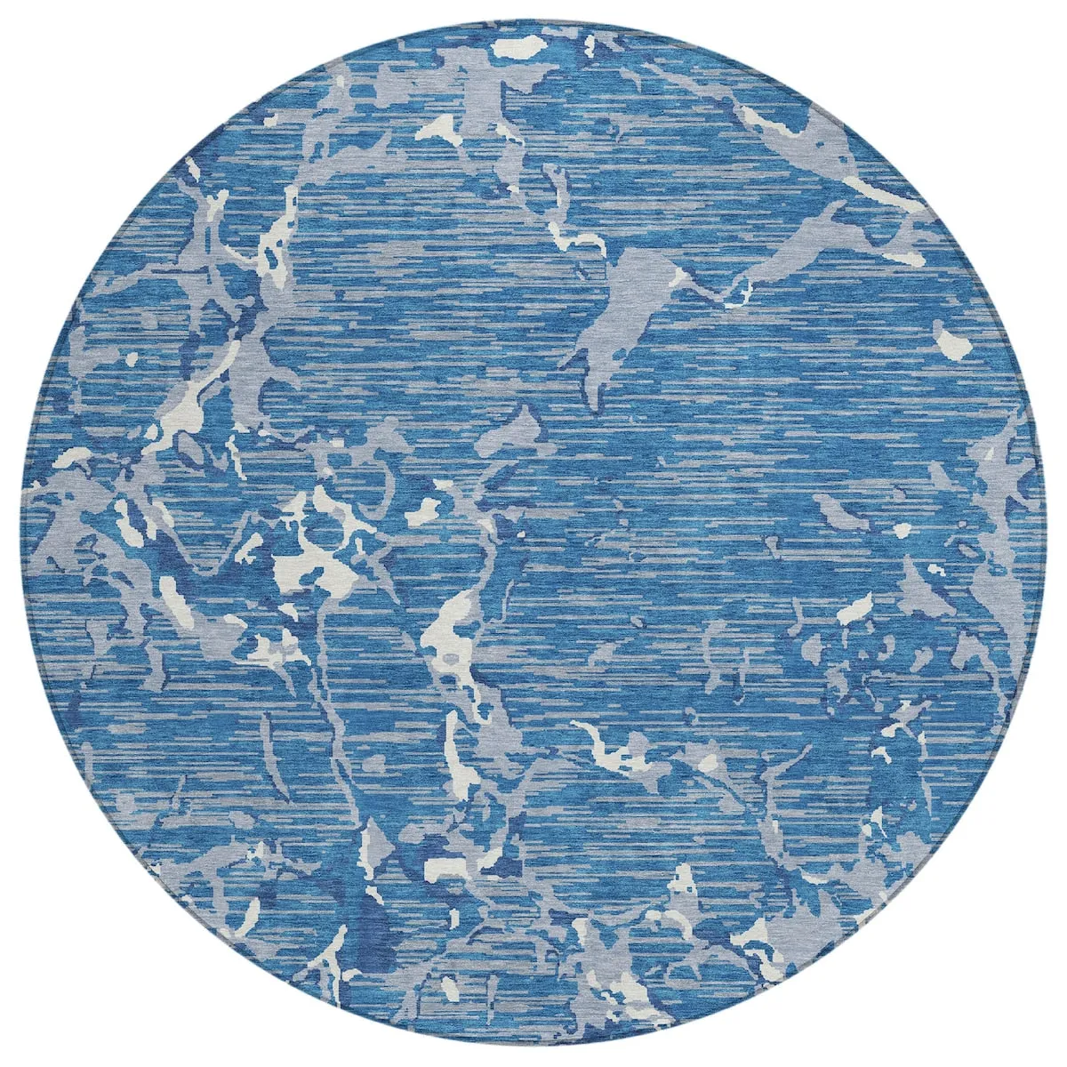 Machine Washable Indoor/ Outdoor Abstract Camo Chantille Rug