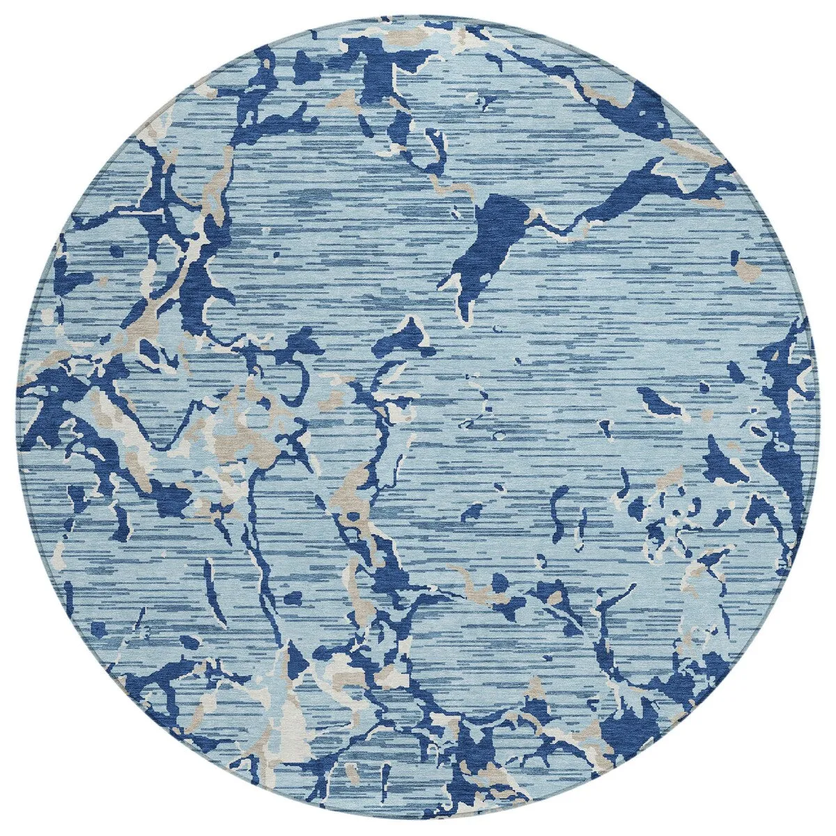 Machine Washable Indoor/ Outdoor Abstract Camo Chantille Rug