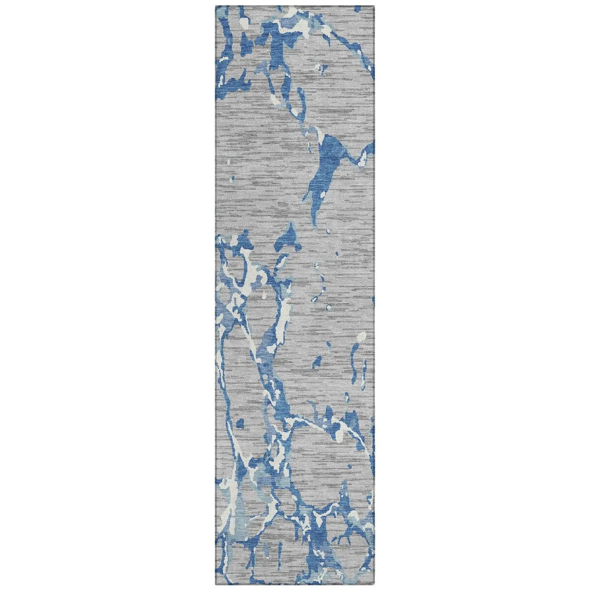Machine Washable Indoor/ Outdoor Abstract Camo Chantille Rug