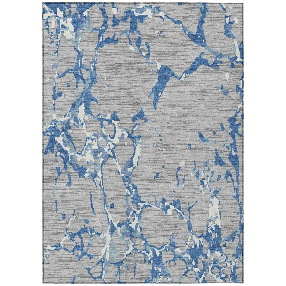 Machine Washable Indoor/ Outdoor Abstract Camo Chantille Rug