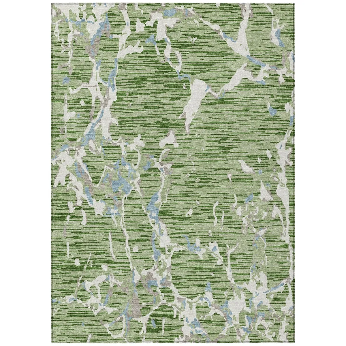 Machine Washable Indoor/ Outdoor Abstract Camo Chantille Rug