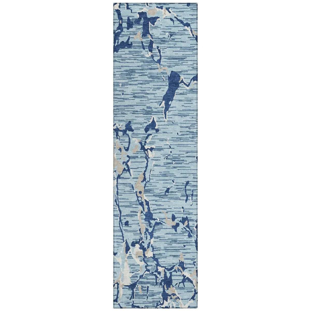 Machine Washable Indoor/ Outdoor Abstract Camo Chantille Rug