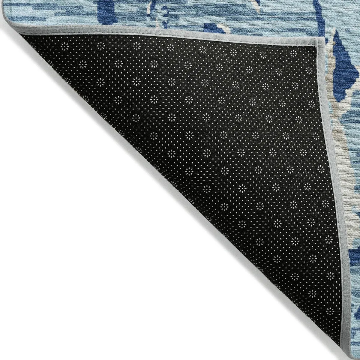 Machine Washable Indoor/ Outdoor Abstract Camo Chantille Rug